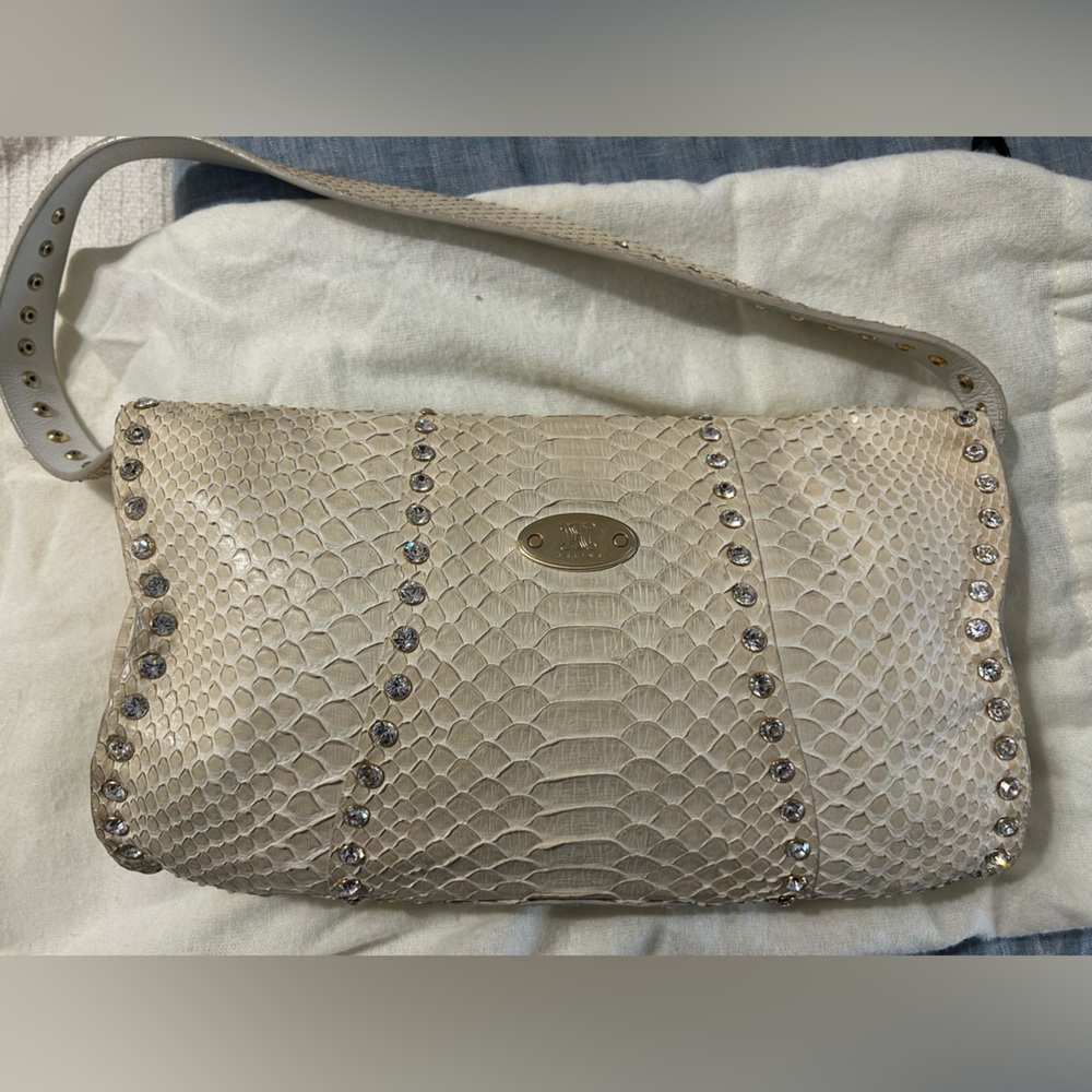 Vintage Celine Poulbot Python and Rhinestone Bag - image 5